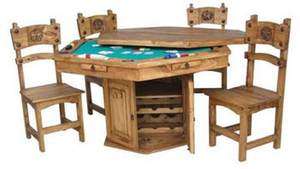 RusticHand Made Texas Poker Table Dining Set 4 8 Weeks  