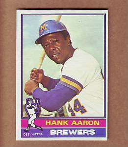 NICE 1976 Topps #550 Hank Aaron FINAL CARD   MIlwaukee Brewers  