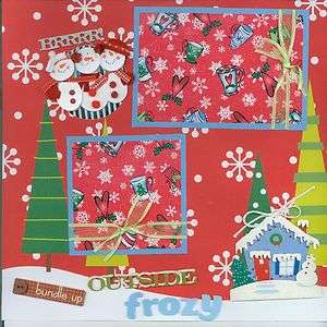 OUTSIDE FROZY INSIDE COZY premade scrapbook pages by SASSY winter 