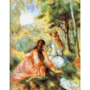  Renoir In the Meadow cross stitch pattern Arts, Crafts 