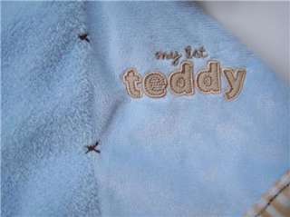 Carters MY 1st FIRST TEDDY Bear Security Blanket LOVEY Soft Baby Boy 
