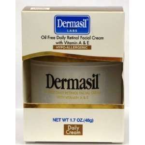 Dermasil Oil Free Daily Retinol Facial Cream With Vitamin A & E 1.7 oz 