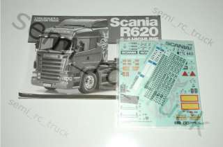 New Tamiya 1/14 Scania R620 Manual And Decals  