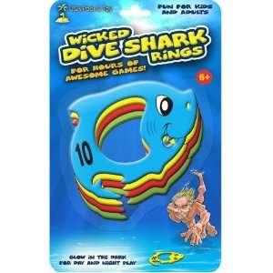    Dive Shark Rings Glow In The Dark USA Pool Toy Toys & Games