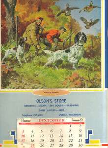 1972 Hunters Dilemma Calendar Print OLSONS Ogema WIS.  