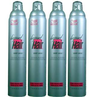 Wella Liquid Hair Energy Grip Lock Ultra Strong Hold Hairspray ~4 Cans 