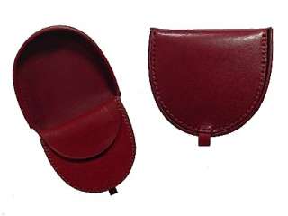 LARGE ~ Burgundy ~ All LEATHER ~ TRAY COIN PURSE ~ COIN Wallet  