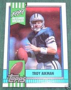 1990 Topps Troy Aikman Record Breaker #3  