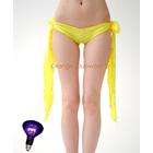 Body Zone Neon Yellow Gogo Rave Dancer Tie Side Bottoms Shorts