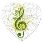 Carsons Collectibles Jigsaw Puzzle Heart of Green Treble Music Clef