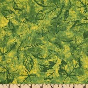   Leafy Texture Green Fabric By The Yard Arts, Crafts & Sewing
