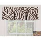  Brown Zebra Cotton Pleated Window Valance