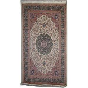  Kashan Design Area Rug with Silk & Wool Pile    a 7x10 Large Rug 