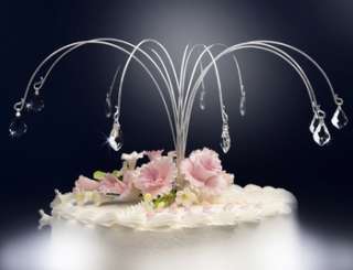 Wedding Cake Top HEART Crystal Cake Drops  