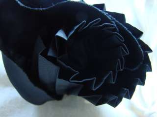 Marni Black Silk Rose Pin/ Brooch  