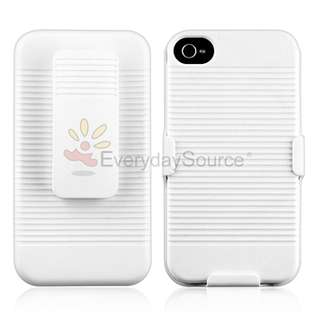  Stand Case Cover+Zebra Button Sticker For iPhone 4 G 4S 