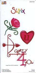 Sizzix Sizzlits 4 Dies VALENTINES DAY SET 654748 LOVE  