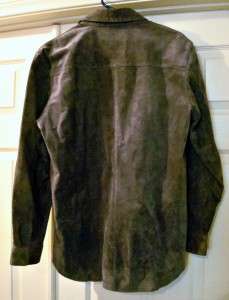 Vintage Purple Suede Leather Shirt Jacket Western Wear  