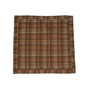 Patch Magic Brown Beige Dobby Checked Fabric Euro Sham,s 26 Inch by 26 