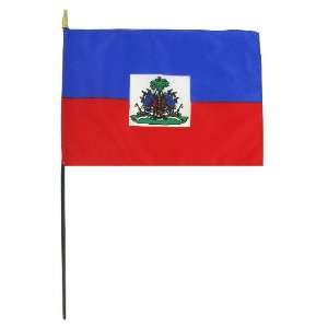  Haiti 8 x 12 Stick Flag With Seal Patio, Lawn & Garden