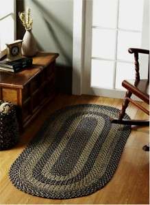 Victorian Heart Braided Rugs Stair Treads Navy/Tan NEW  