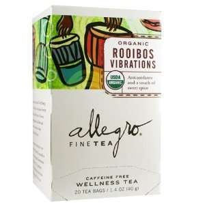 Allegro Rooibos Vibrations, 20 Tea Bags  Grocery & Gourmet 
