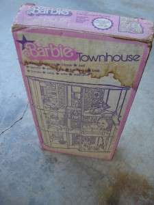 VINTAGE 1977 BARBIE 3 1/2 FEET HIGH TOWNHOUSE WITH ORIGINAL BOX 