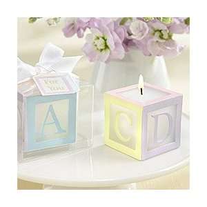  B is for Baby Lettered Baby Block Scented Candle (set of 
