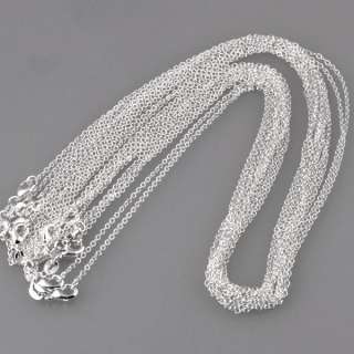   20PCS SILVER PLATED CHAINS ROLO NECKLACES FASHION JEWELRY NEW  
