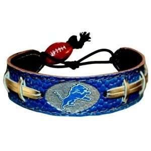  Detroit Lions Team Color Football Handmade Seam Bracelet 