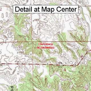  USGS Topographic Quadrangle Map   Clarksburg, Indiana 