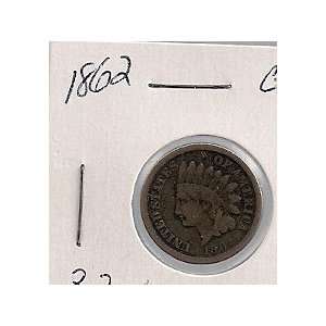  1862 INDIAN CENT NICE COIN 