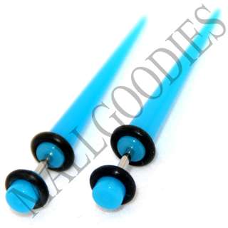 0368 Fake Cheater Stretchers Tapers 6G Turquoise Blue  