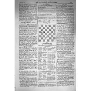   1874 Eleven Pages Chess Moves Illustrated London News