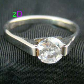   11 Wedding Charm Gemstone CZ Stainless 316L Steel Ring Fashion Jewelry