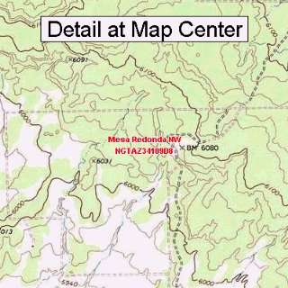  USGS Topographic Quadrangle Map   Mesa Redonda NW, Arizona 