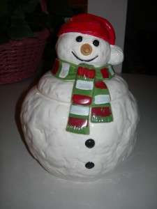 Christmas 1988 Snowman Cookie Jar by Homco  