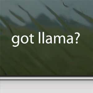  Got Llama? White Sticker Alpaca Famer Laptop Vinyl Window 