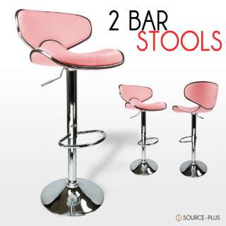   Pink Elegant PU Leather Modern Adjustable Hydraulic Bar Stool Barstool