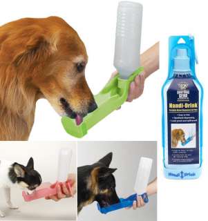   Dog Water Bottle w Bowl Dish Portable Dispenser Hiking Pack Foldable