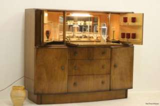 Art Deco 1920/30s Walnut Drinks Cabinet / Bar / Sideboard / Beautility 