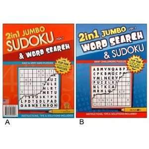   Puzzle Jumbo 2 In 1 Sudoku & Word Search Volume 1 Book Toys & Games