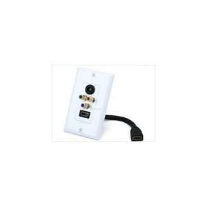 HDMI, 3 RCA Component & Toslink Wall Plate   Coupler Type 