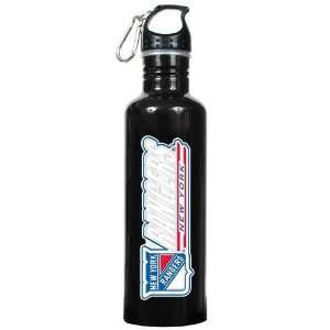New York Rangers NHL 26 oz. Black Stainless Steel Water Bottle