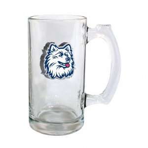   Connecticut Huskies Beer Mug 3D Logo Glass Tankard