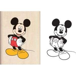  WOODEN STAMP MICKEY MOUSE Papercraft, Scrapbooking (Source 