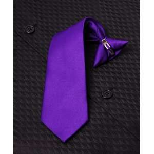 Infant / Toddler 8 Clip On Tie / Purple Baby