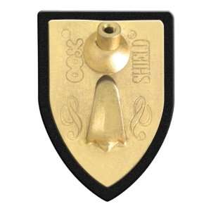   55003 Shield Picture Hanger Supports Up to 20 Pounds, Brass, 3 Count