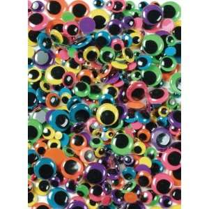  Wiggle Eyes Assortment, Round & Oval Eyes, 100 Pieces per 