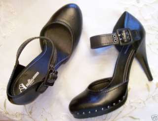 NIB 9.5 Fergie Fergalicious Heiress Black Heels Shoes  